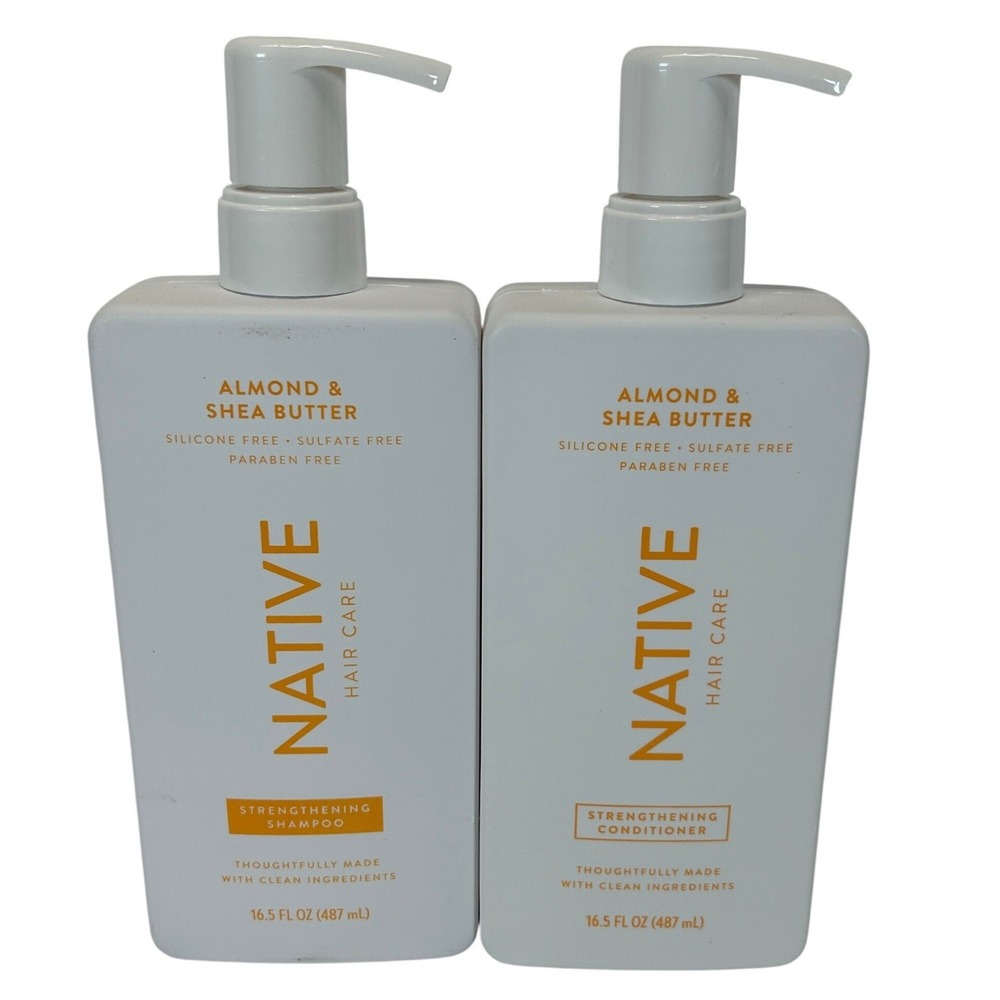 Native Almond & Shea Butter Strengthening Shampoo & Conditioner Set 16.5oz
